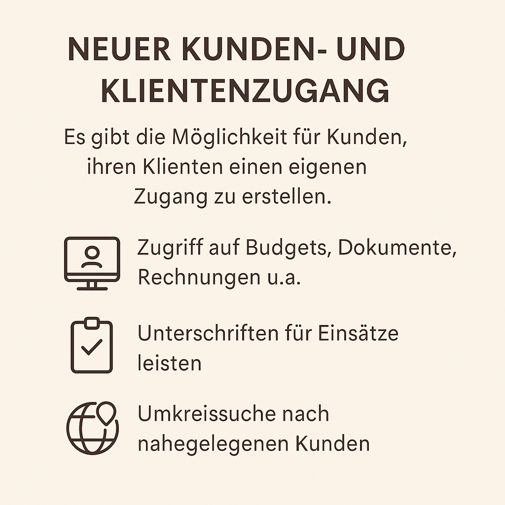Neuer Kunden- und Klientenzugang: Transparenz & Komfort für alle