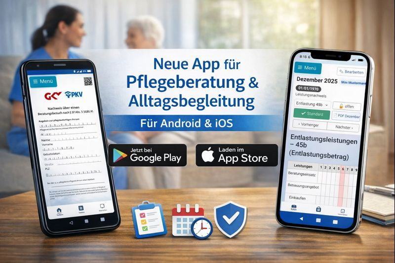 Pflegeberatung- und Alltagsbegleitung-Software als App für Android & Apple iOS